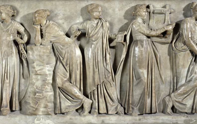 Sarcophagus of the Muses (detail)